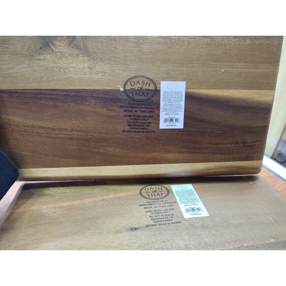 Dash Of That Acacia Wooden Serving Tray Lot Round Recangle Charcuterie New Wood - Picture 5 of 7